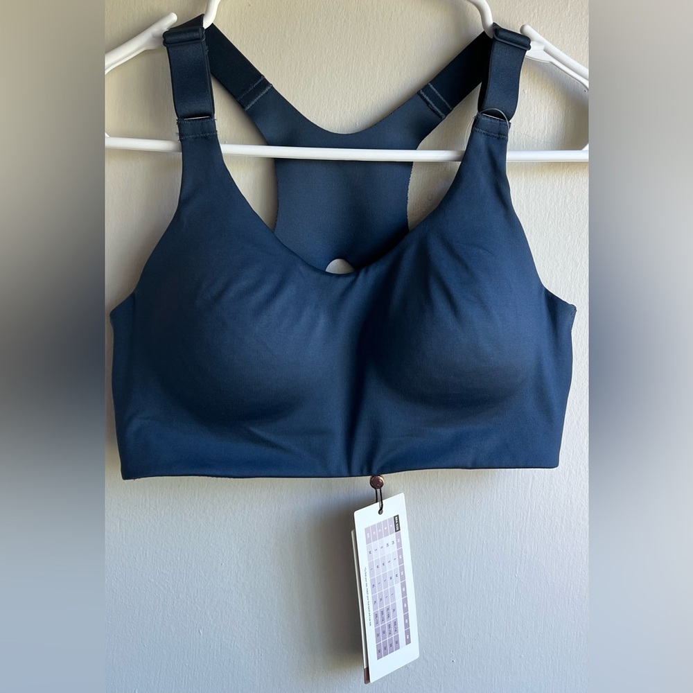 NWT Calia Medium Support Blue Seamless Sports Bra with Adjustable Straps